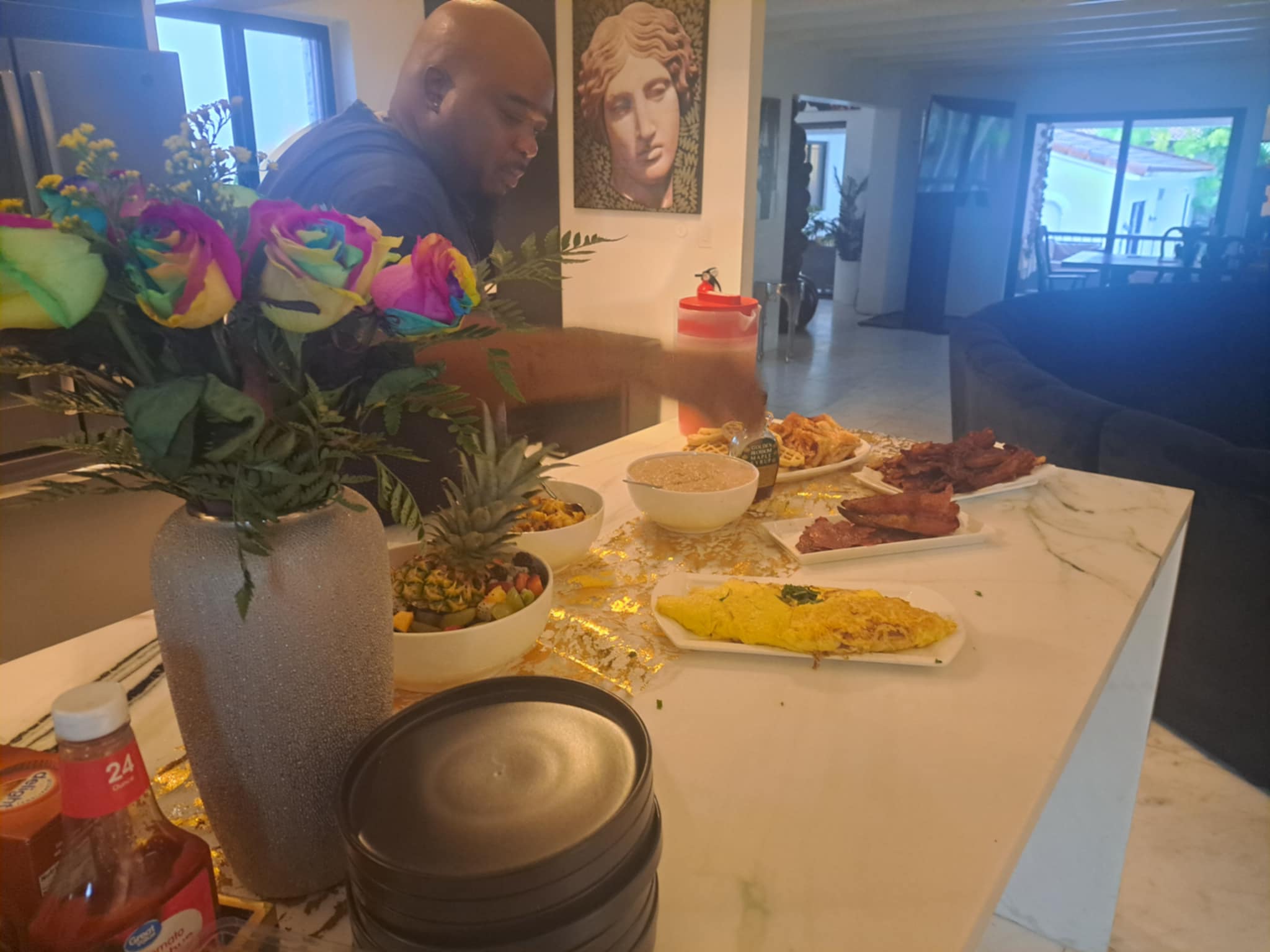 Chef Gregg in kitchen action
