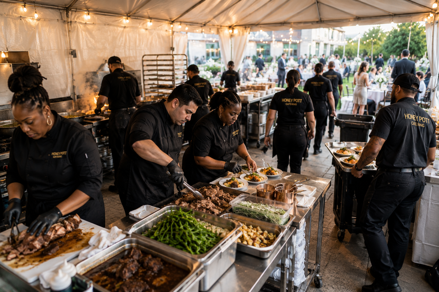 HoneyPott catering tent operation