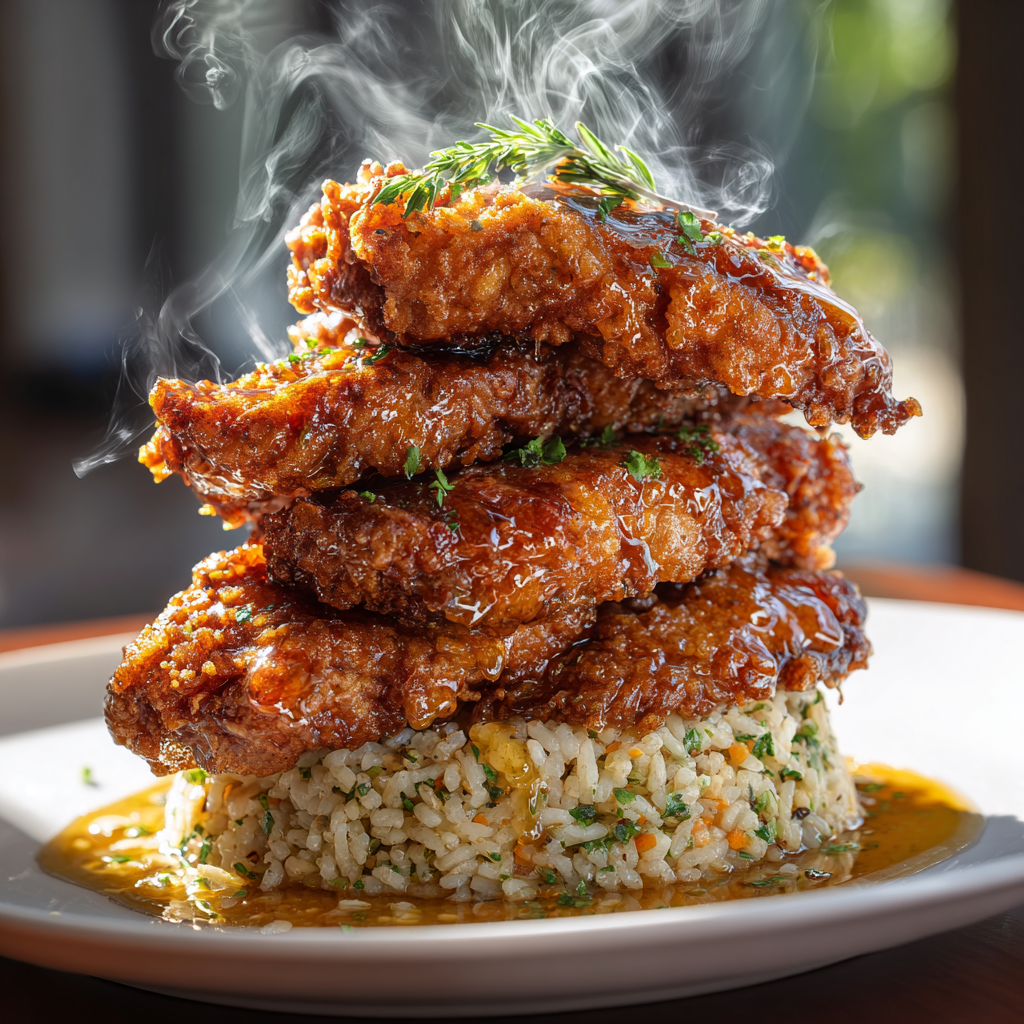 Fried chicken stack