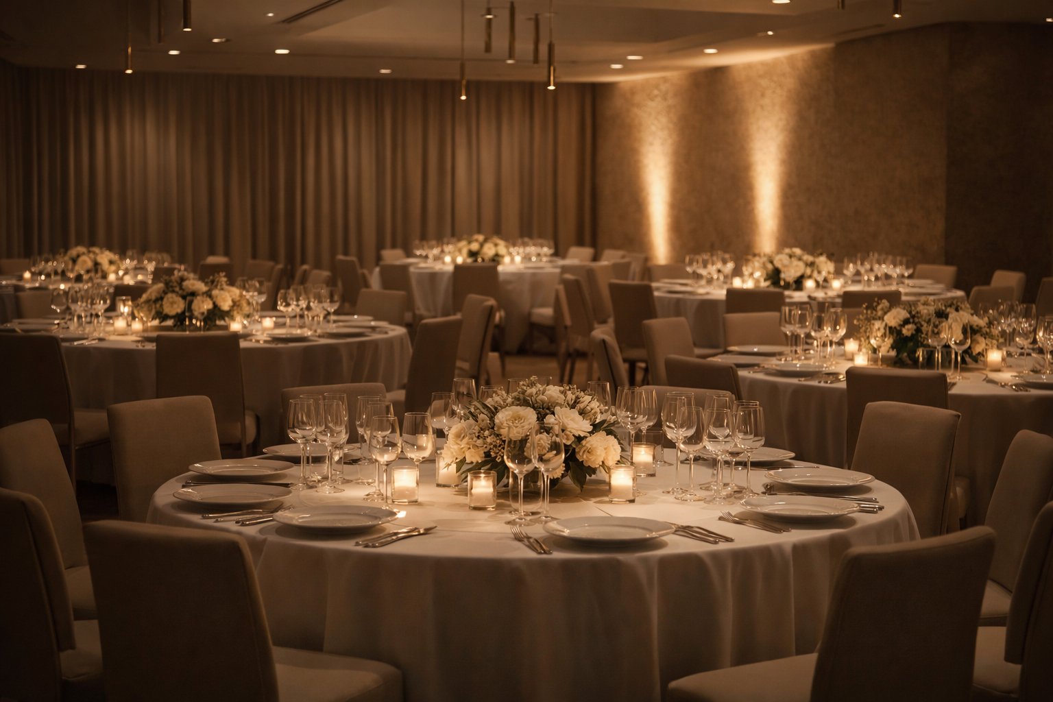 Luxury ballroom setup