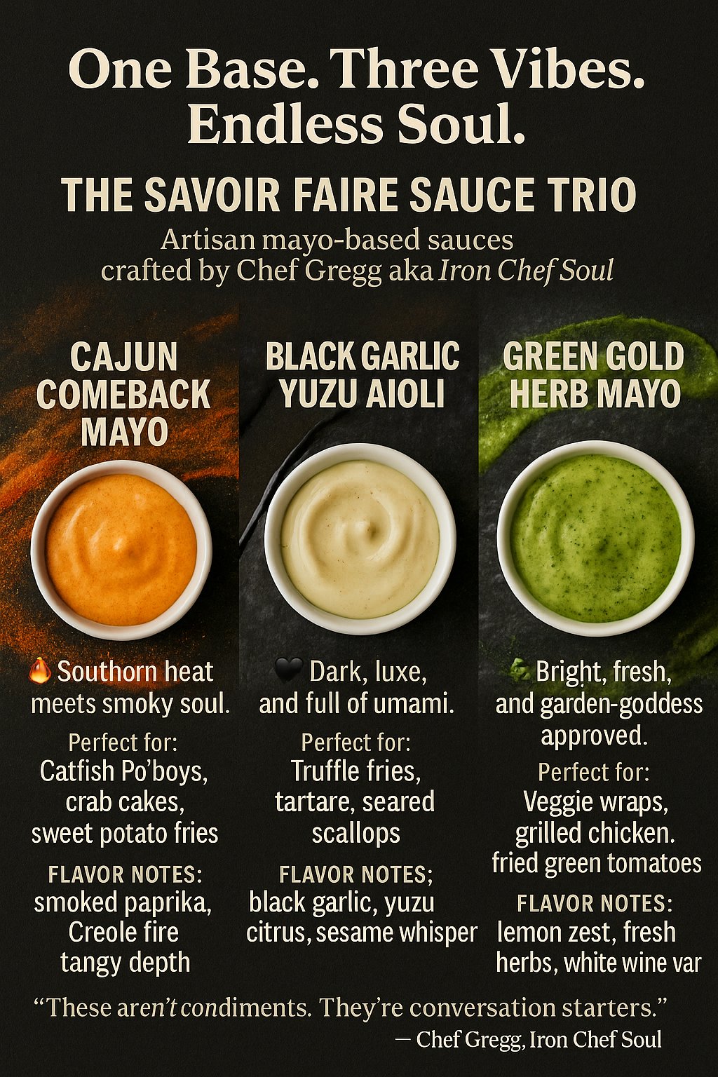 The Savoir Faire Sauce Trio